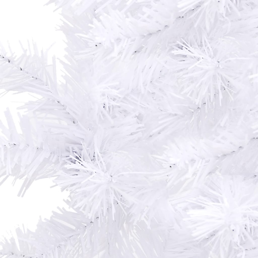 vidaXL Sztuczna choinka narożna, biała, 240 cm, PVC