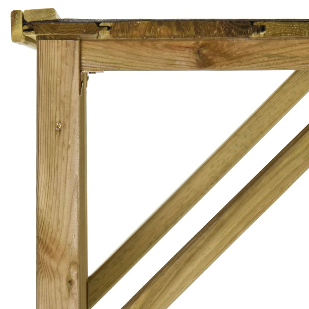 vidaXL Szopa na drewno i narzędzia, sosna, 253 x 80 x 170 cm