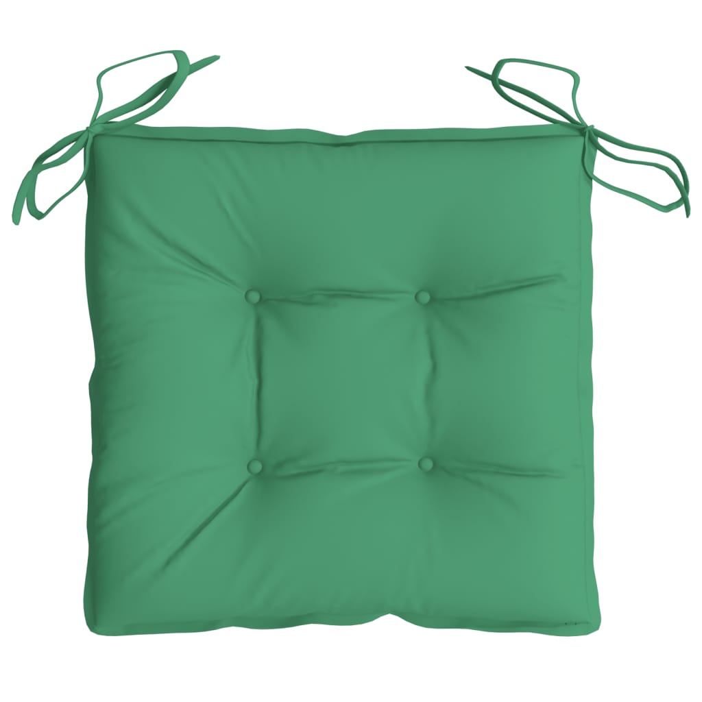 vidaXL Poduszki na krzesła, 6 szt., zielone, 50x50x7 cm, tkanina