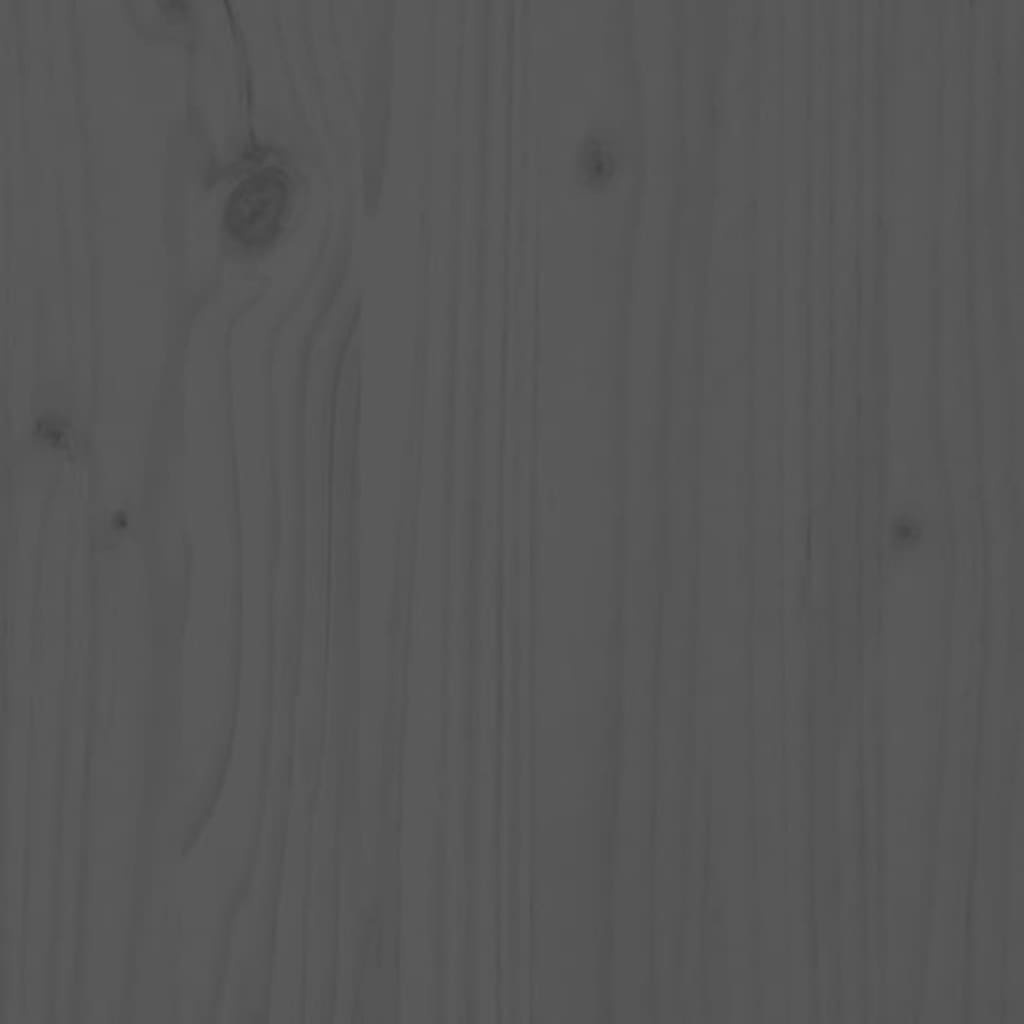 vidaXL Komoda, szara, 111x34x75 cm, lite drewno sosnowe