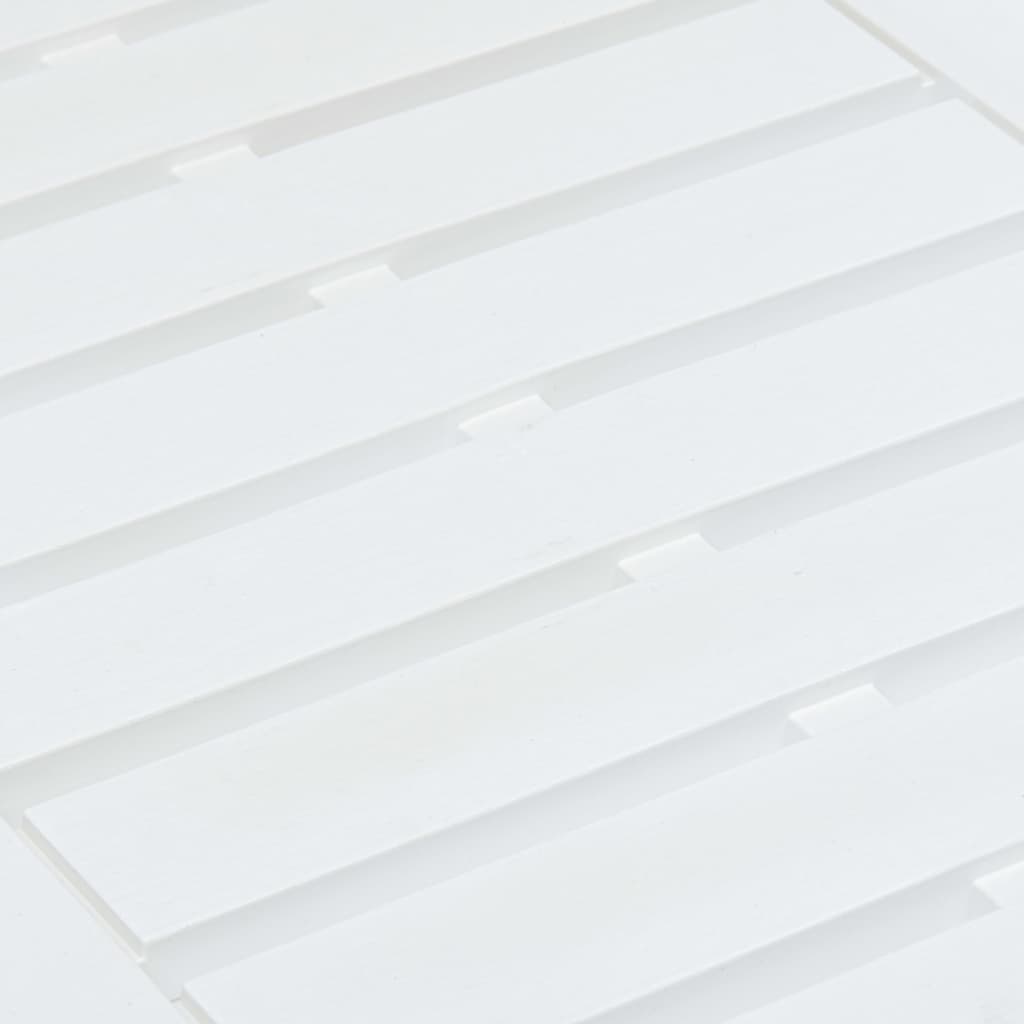 vidaXL Stolik ogrodowy, biały, 78x55x38 cm, plastikowy