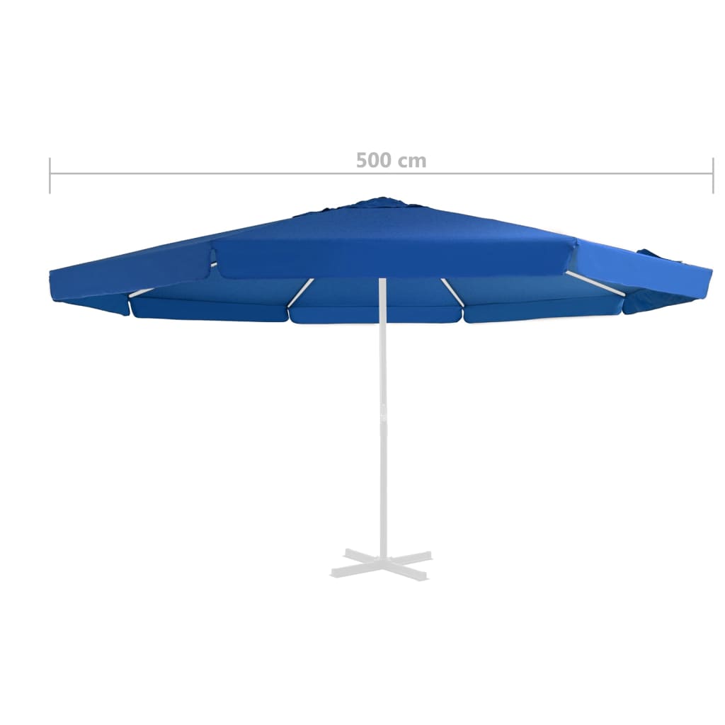 vidaXL Pokrycie do parasola ogrodowego, lazurowe, 500 cm