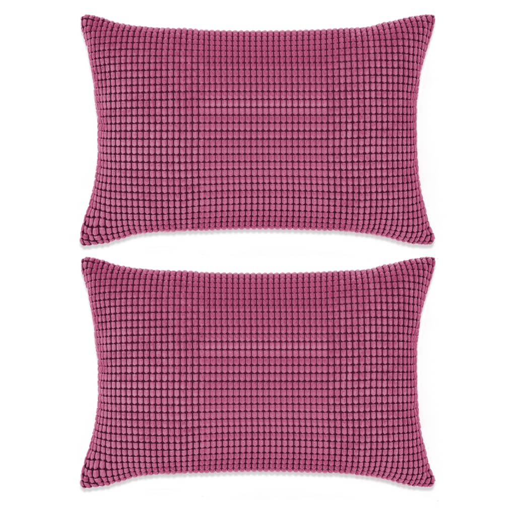 vidaXL Zestaw 2 poduszek z weluru w kolorze różowym, 40 x 60 cm