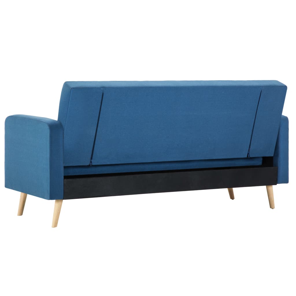 vidaXL Sofa materiałowa, niebieska