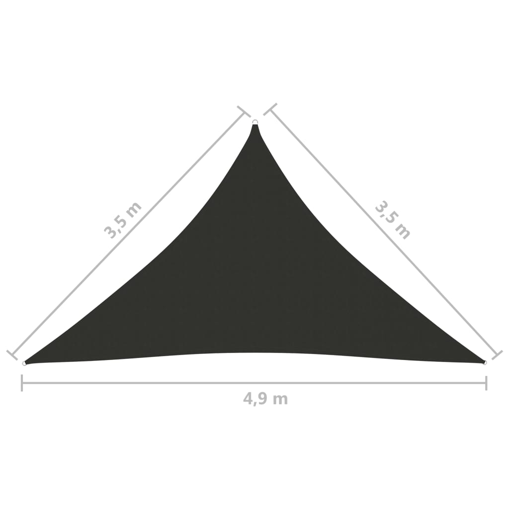 vidaXL Żagiel ogrodowy, tkanina Oxford, trójkątny, 3,5x3,5x4,9 m