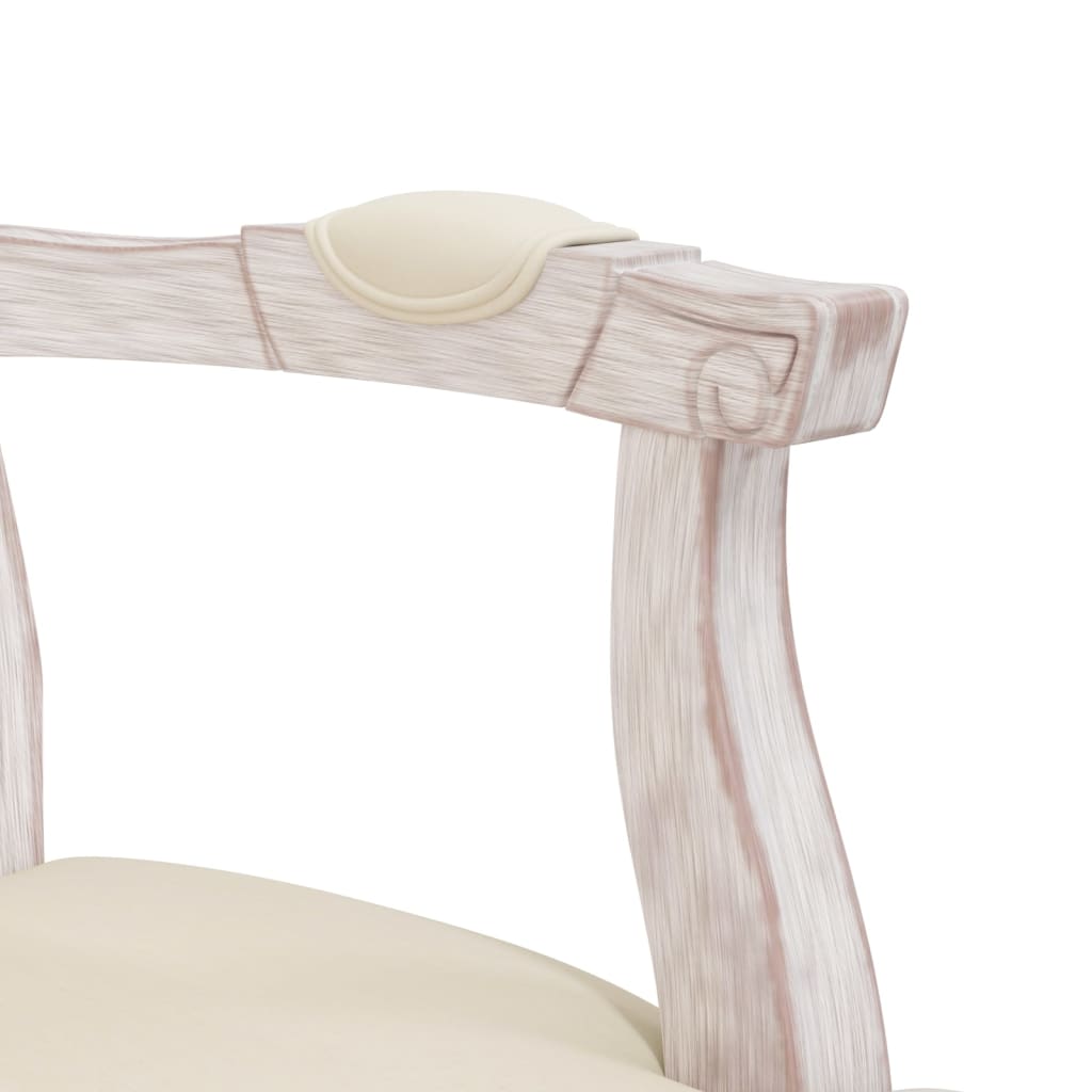 vidaXL Krzesło stołowe, beżowe, 62x59,5x100,5 cm, lniana tapicerka