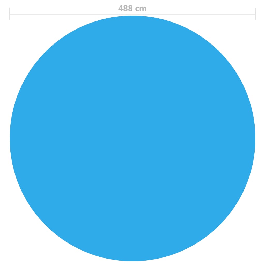 Plandeka na okrągły basen 488 cm PE niebieska
