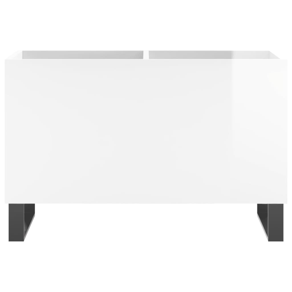 vidaXL Szafka na płyty, wysoki połysk, biała, 74,5x38x48 cm