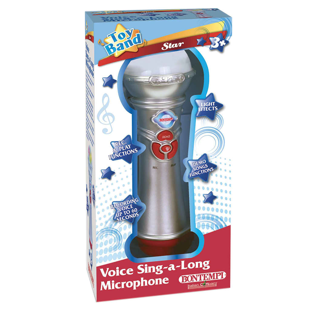 Bontempi Zabawkowy mikrofon, srebrny