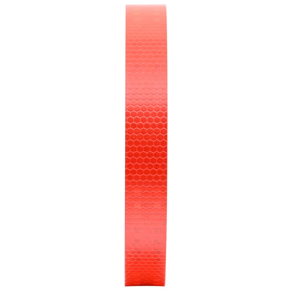 vidaXL Taśma odblaskowa, czerwona, 2,5 cm x 50 m, PVC