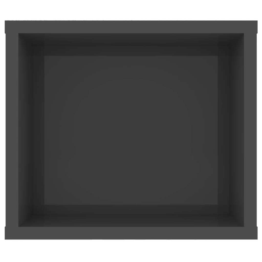 vidaXL Wisząca szafka TV, szara, wysoki połysk, 100x30x26,5 cm, płyta