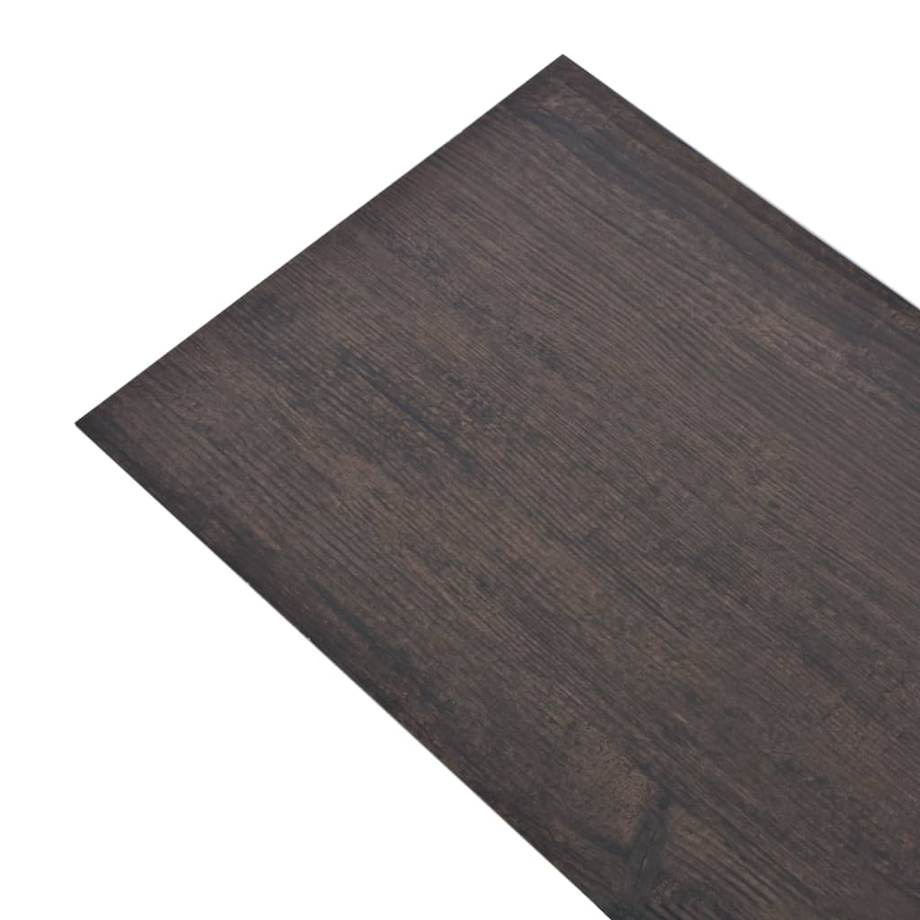 vidaXL Panele podłogowe PVC, 5,26 m², 2 mm, ciemny dąb, bez kleju