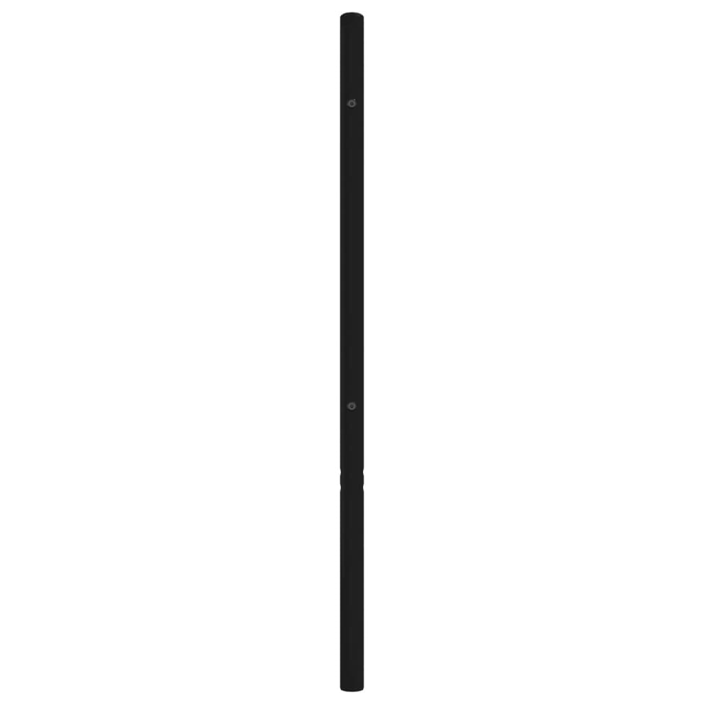 vidaXL Metalowe wezgłowie, czarne, 100 cm