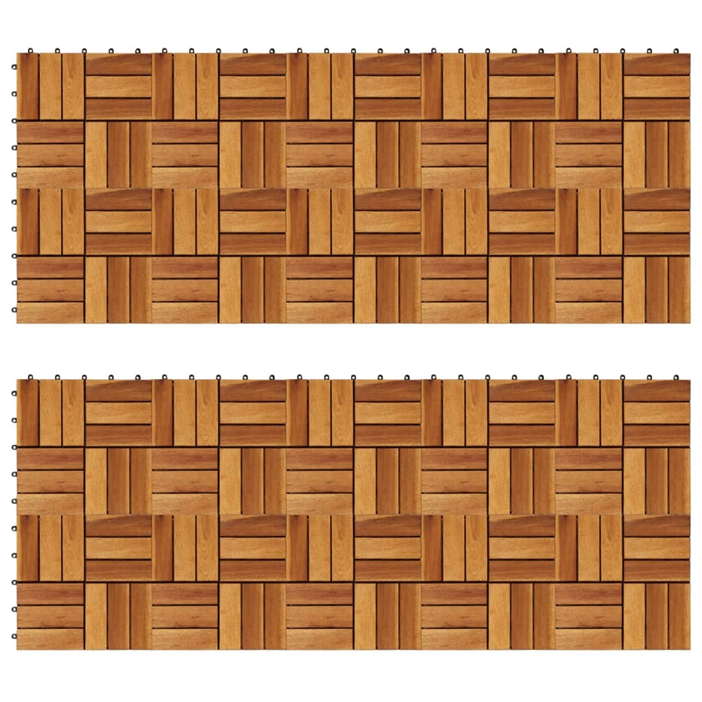 Płytki tarasowe, 30x30 cm, drewno akacjowe, 20 sztuk