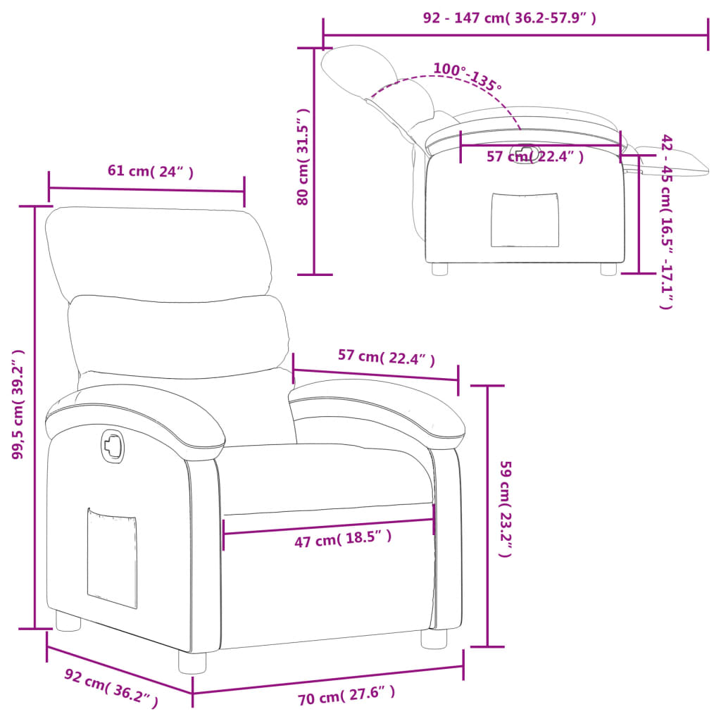 vidaXL Fotel rozkładany, jasnoszary, tapicerowany tkaniną