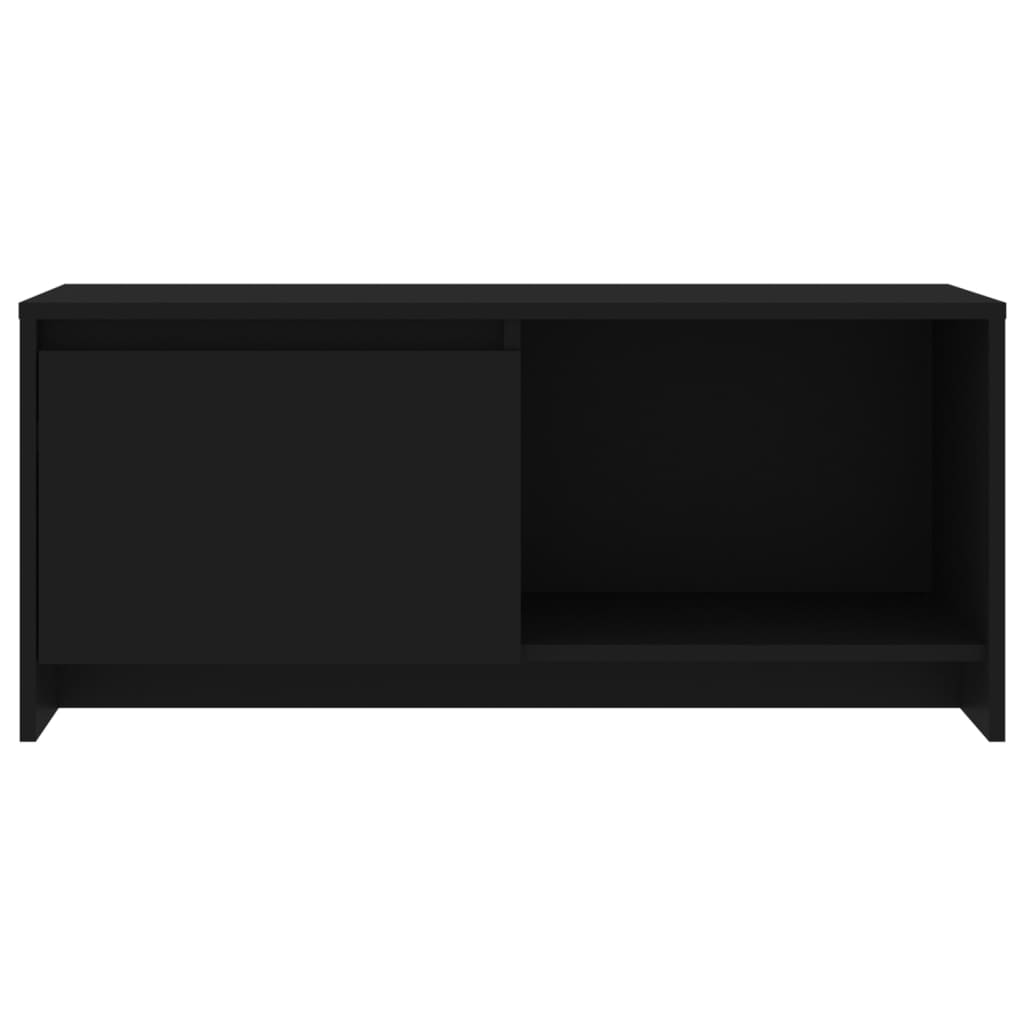 vidaXL Szafka pod TV, czarna, 90x35x40 cm, płyta wiórowa