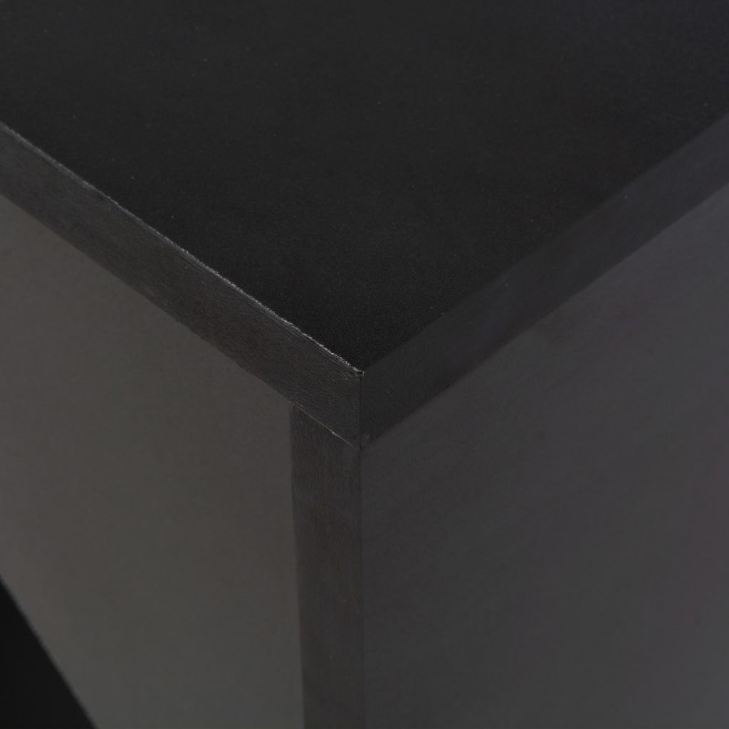 vidaXL Stolik barowy z przestawnym regałem, czarny, 138 x 39 x 110 cm