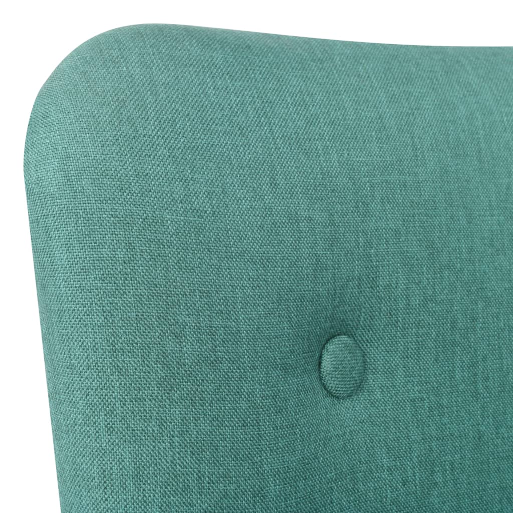 vidaXL Fotel z podnóżkiem, zielony, tkanina
