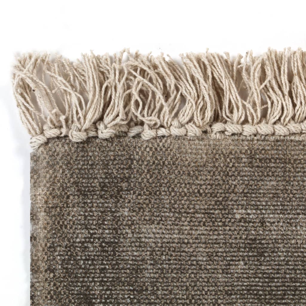 vidaXL Dywan typu kilim, bawełna, 160 x 230 cm, taupe