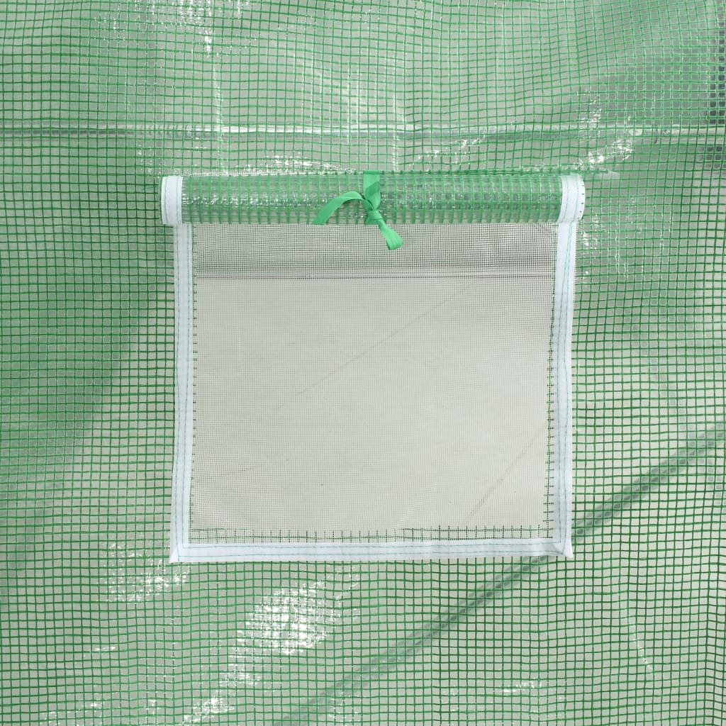 vidaXL Szklarnia ze stalową ramą, zielona, 30 m², 6x5x2,3 m