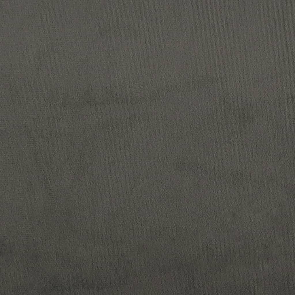 vidaXL Łóżko kontynentalne z materacem, ciemnoszare, 180x200cm aksamit
