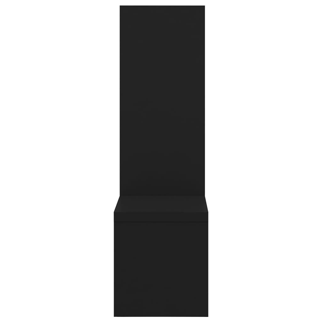 vidaXL Półki ścienne, 2 szt., czarne, 50x15x50 cm, płyta wiórowa