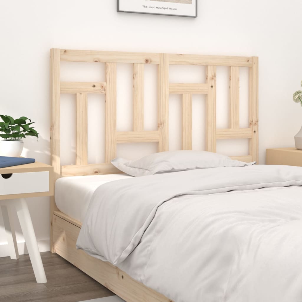 vidaXL Wezgłowie łóżka, 125,5x4x100 cm, lite drewno sosnowe