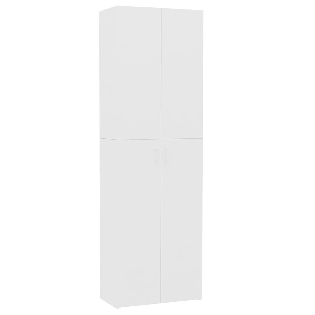 vidaXL Szafa biurowa, biała, 60x32x190 cm, materiał drewnopochodny