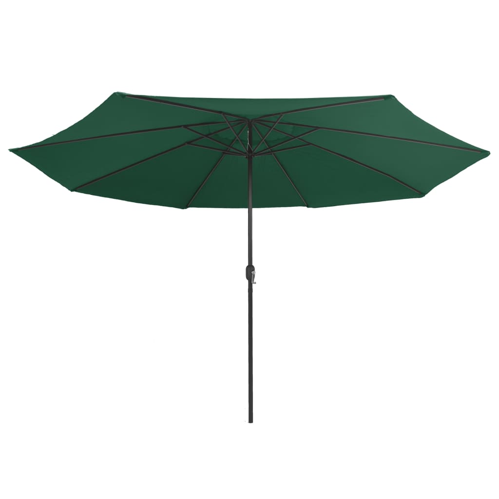 vidaXL Parasol ogrodowy na metalowym słupku, 400 cm, zielony