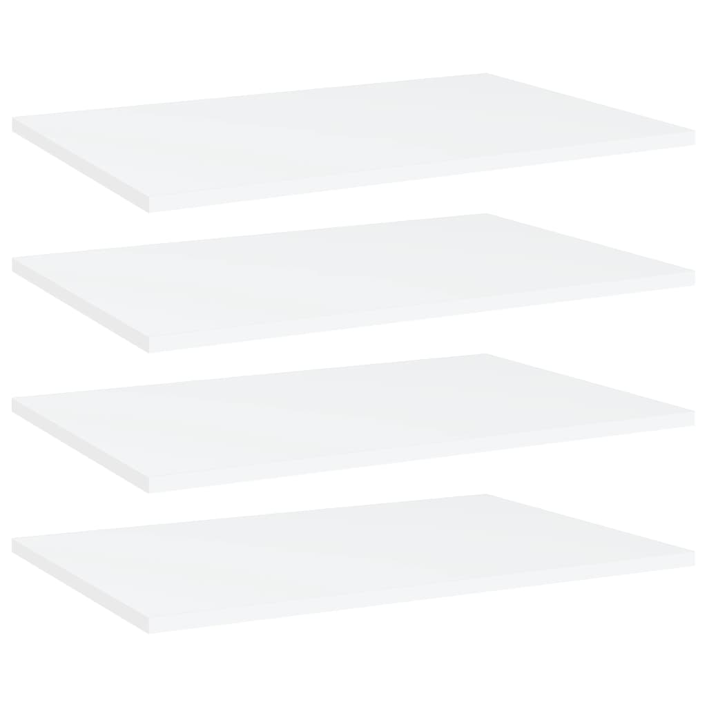 vidaXL Półki na książki, 4 szt., białe, 60x40x1,5 cm, płyta wiórowa
