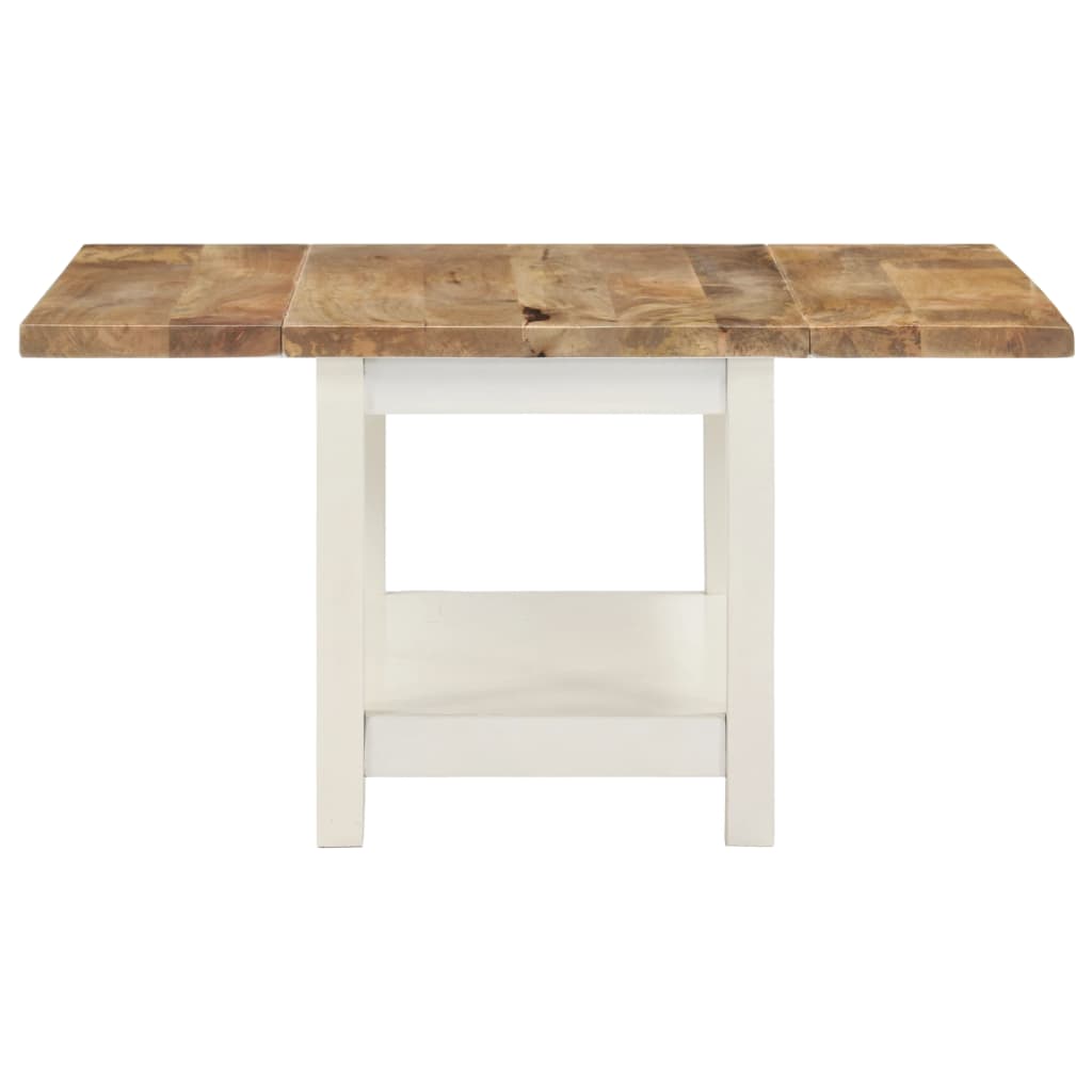 vidaXL Rozkładany stolik kawowy, biały, 90x(45-90)x45 cm, drewno mango