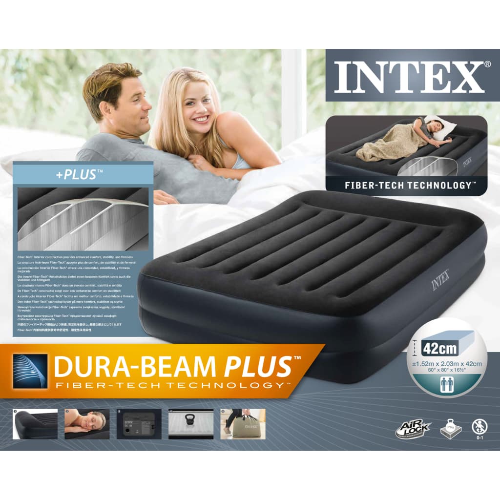 Intex Dmuchany materac Dura-Beam Plus Pillow Rest Raised, 42 cm