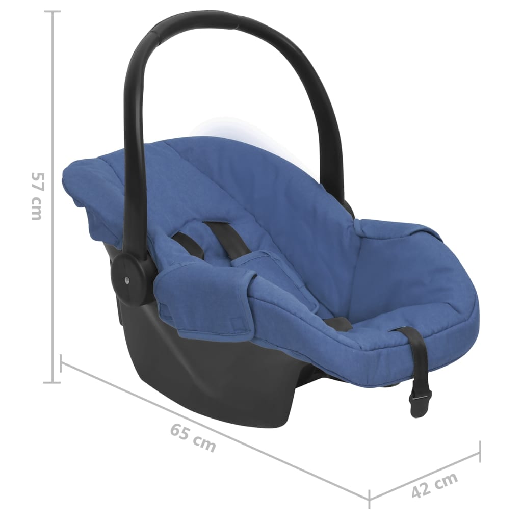 vidaXL Fotelik niemowlęcy do samochodu, granatowy, 42x65x57 cm
