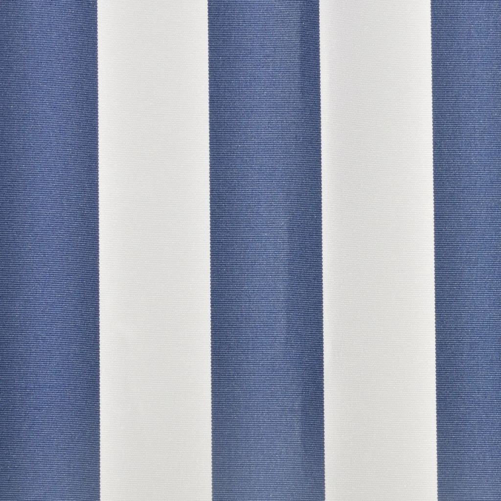 vidaXL Tkanina do markizy, niebiesko-biała, 3 x 2,5 m (bez ramy)