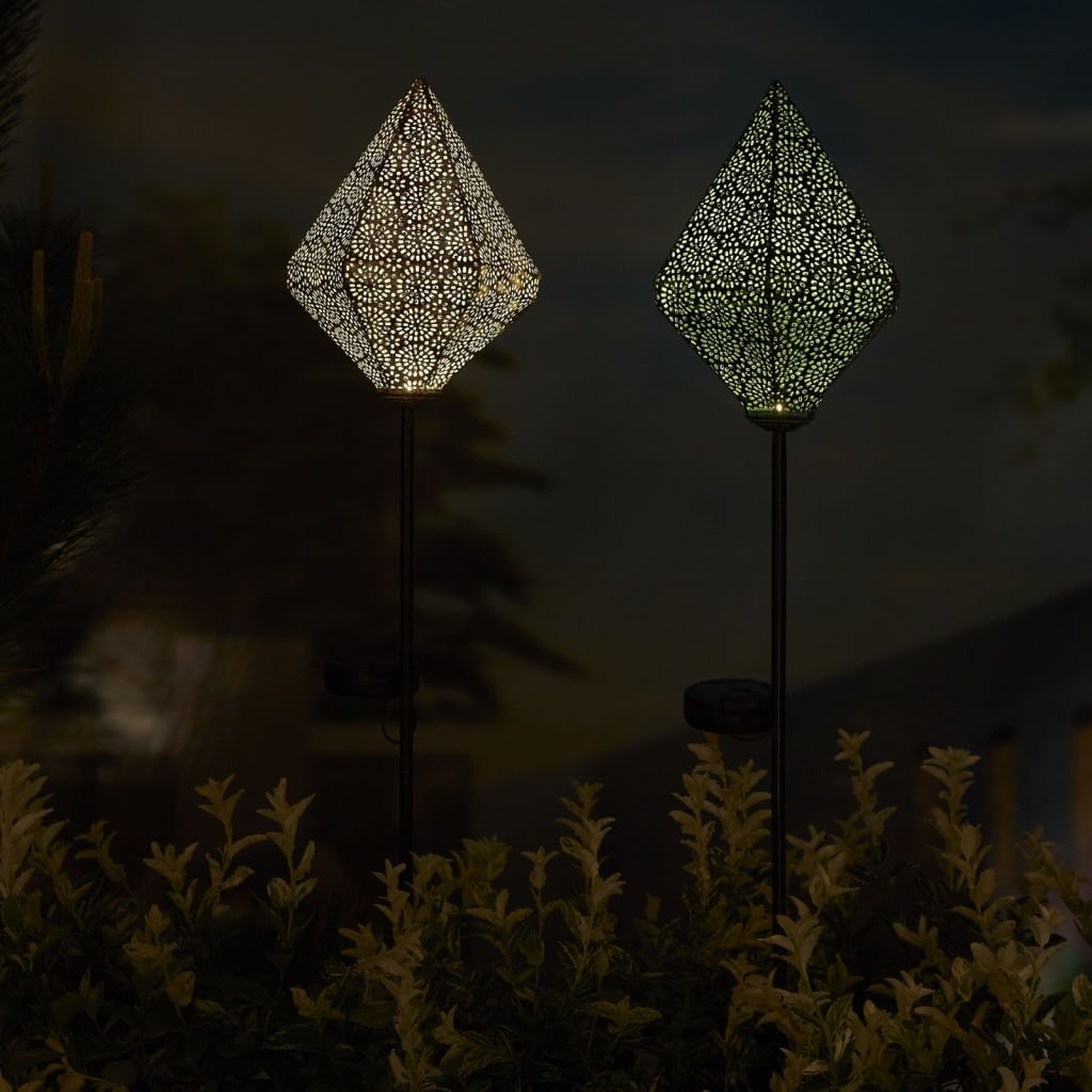 Luxform Ogrodowa lampa solarna Oriental Tyana LED na słupku, różowa