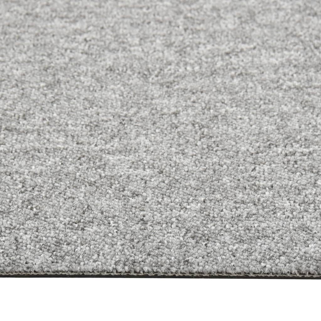 vidaXL Podłogowe płytki dywanowe, 20 szt., 5 m², 50x50 cm, jasnoszare