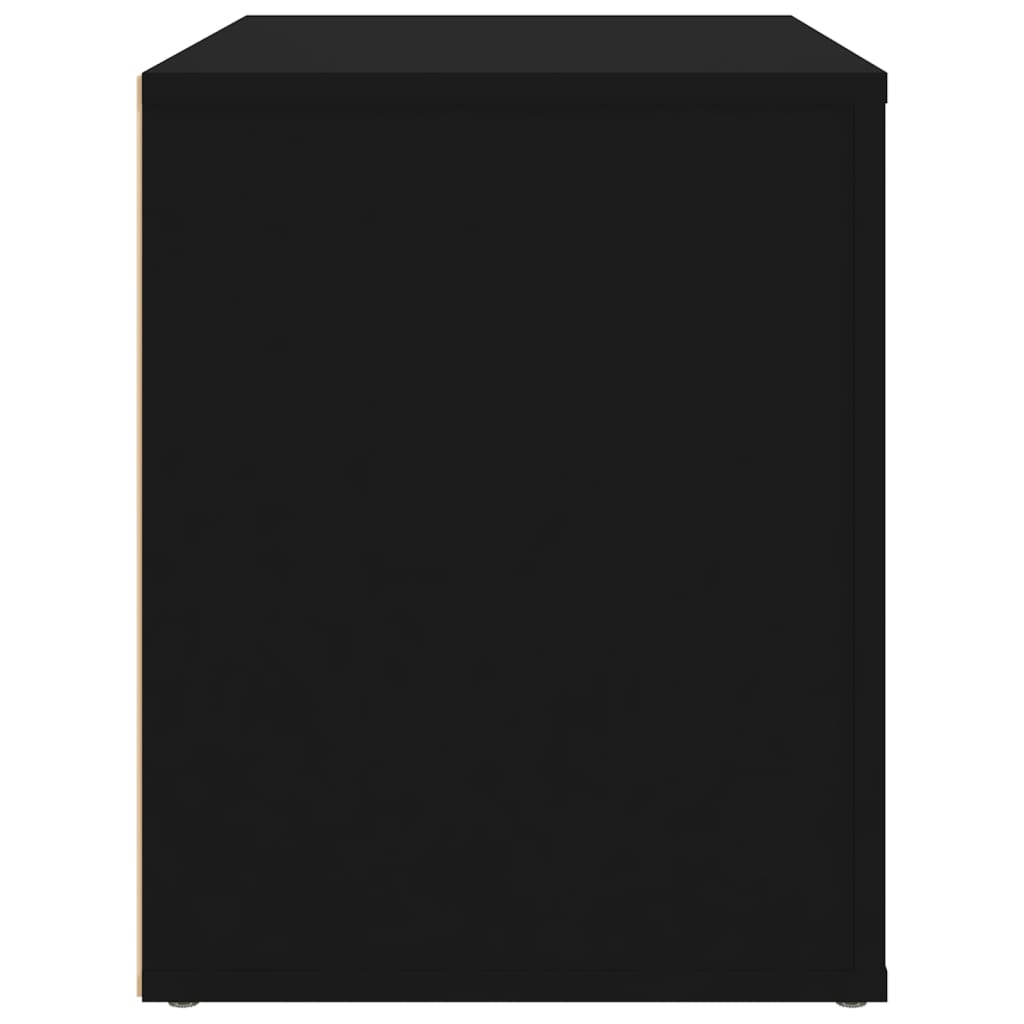 vidaXL Szafka nocna, czarna, 60x36x45 cm, materiał drewnopochodny