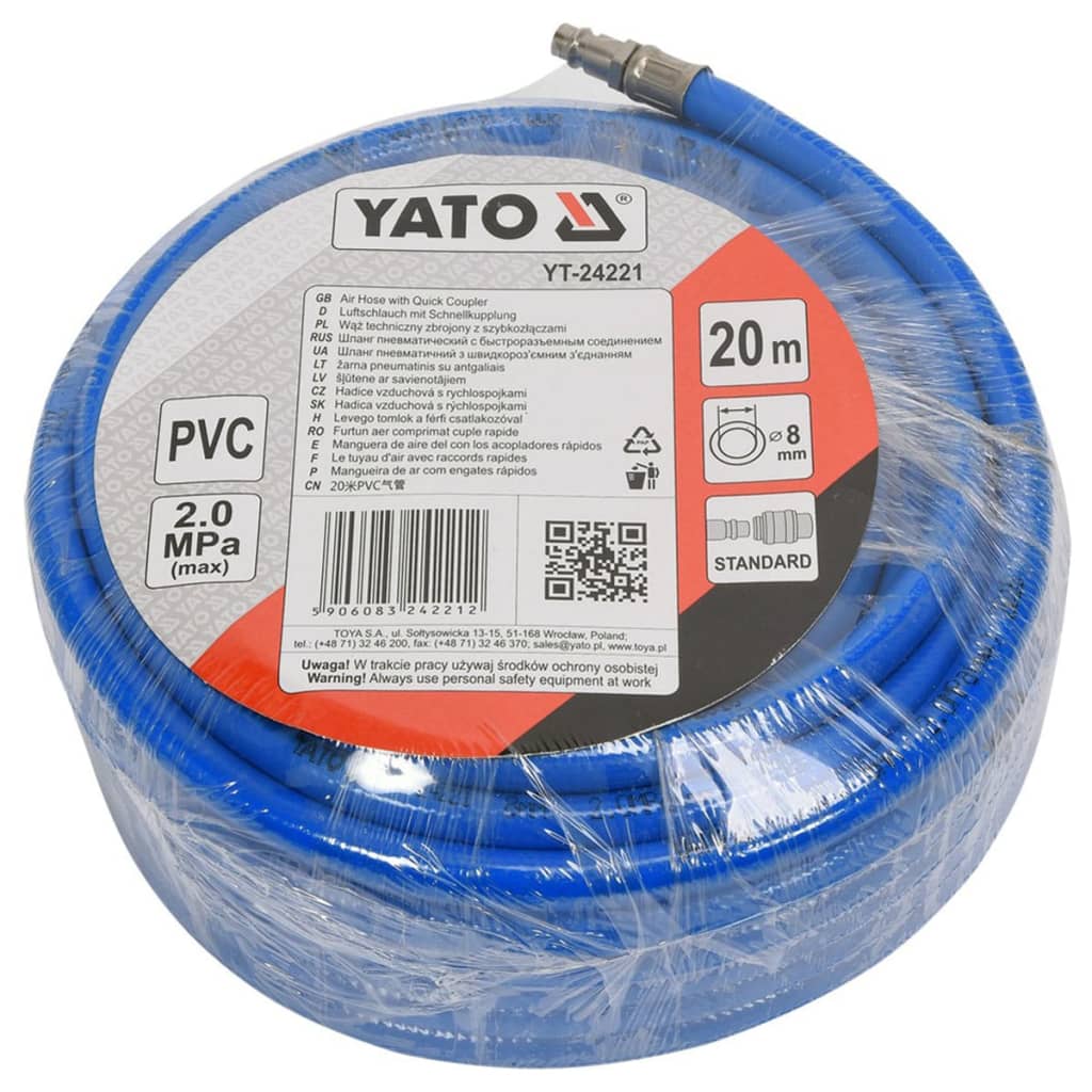 YATO Wąż do sprężonego powietrza 20 m PVC YT-24221