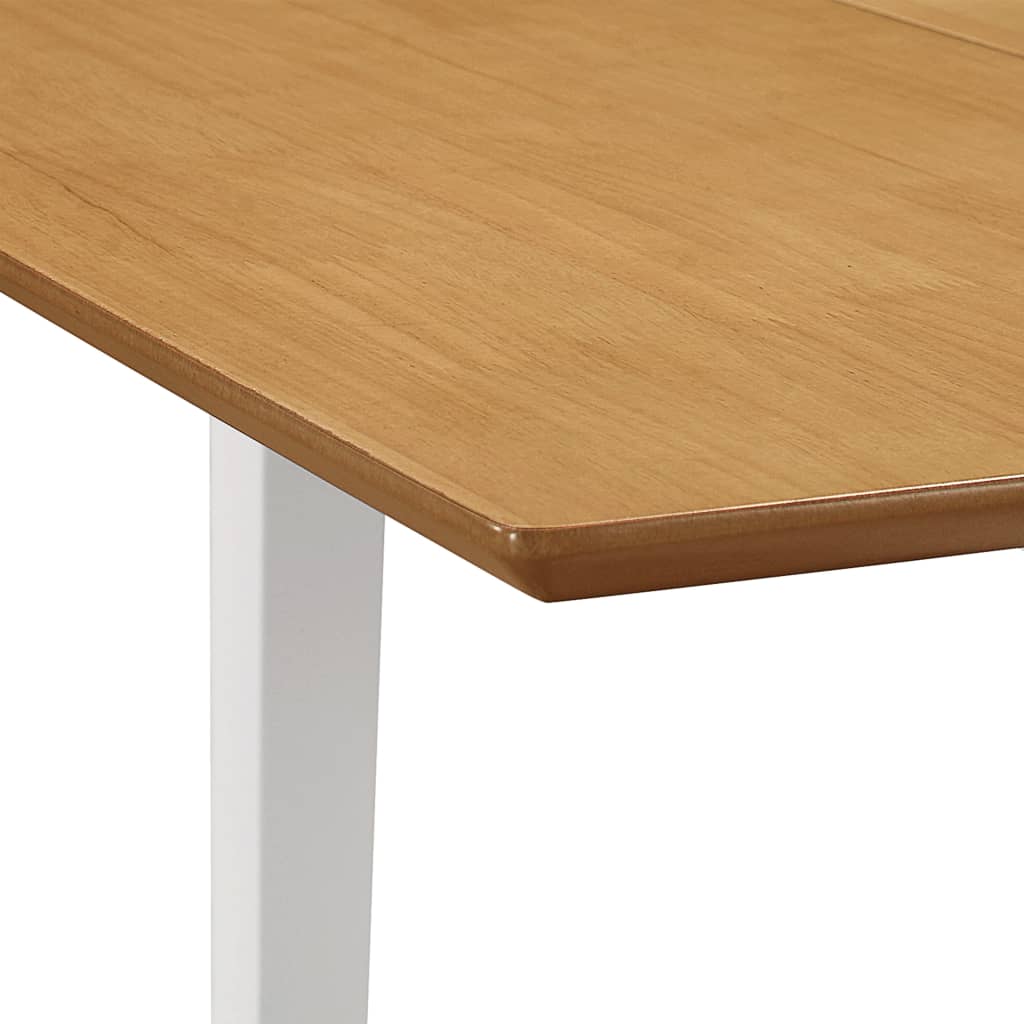 vidaXL Rozsuwany stół jadalniany, biały, (80-120) x 80 x 74 cm, MDF