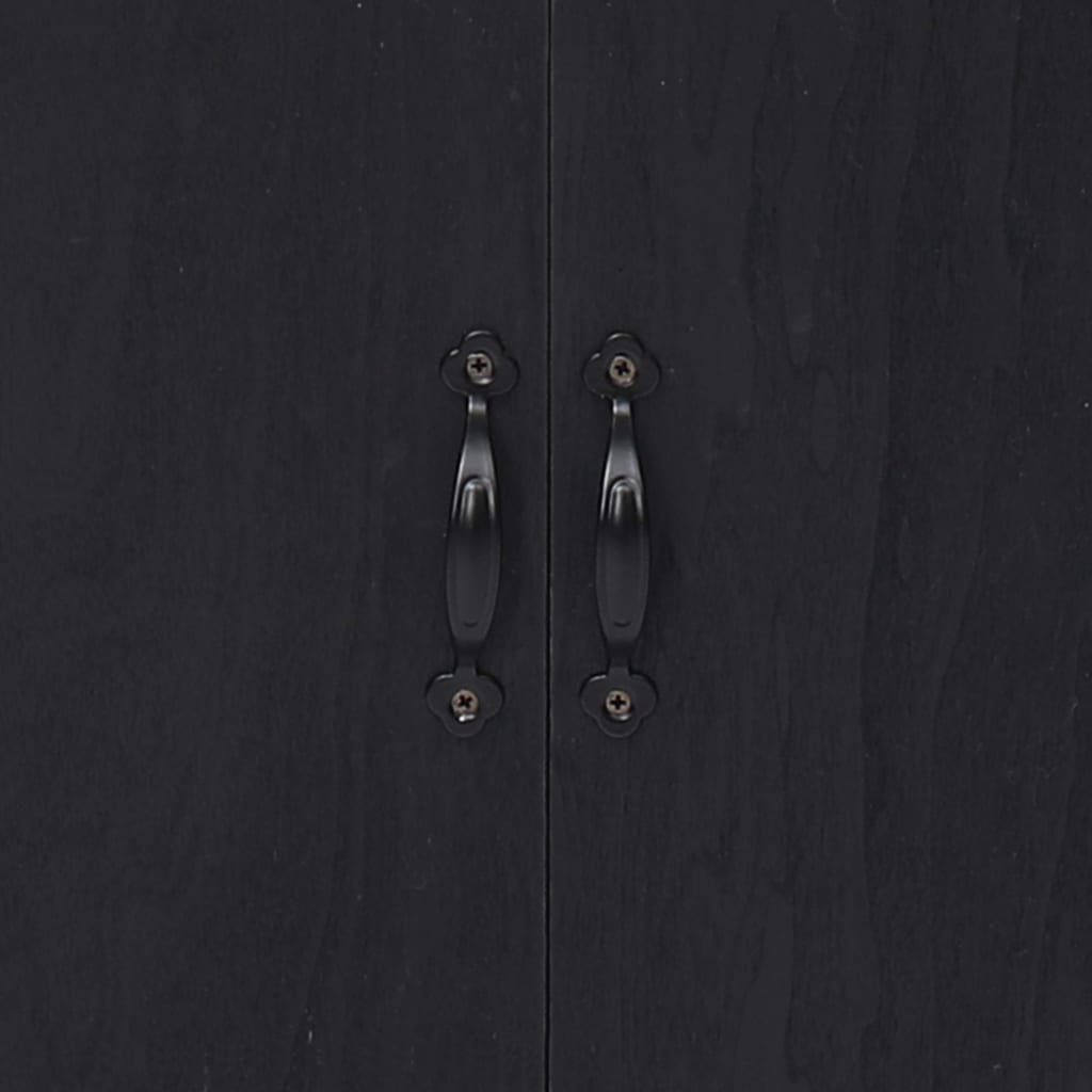 vidaXL Szafka boczna, czarna, 60x30x75 cm, drewno paulownia