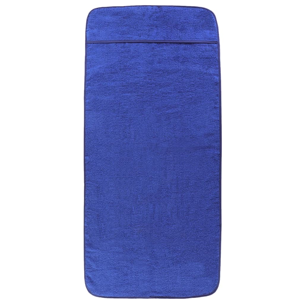 vidaXL Ręczniki plażowe, 4 szt., niebieskie, 60x135 cm, 400 g/m²