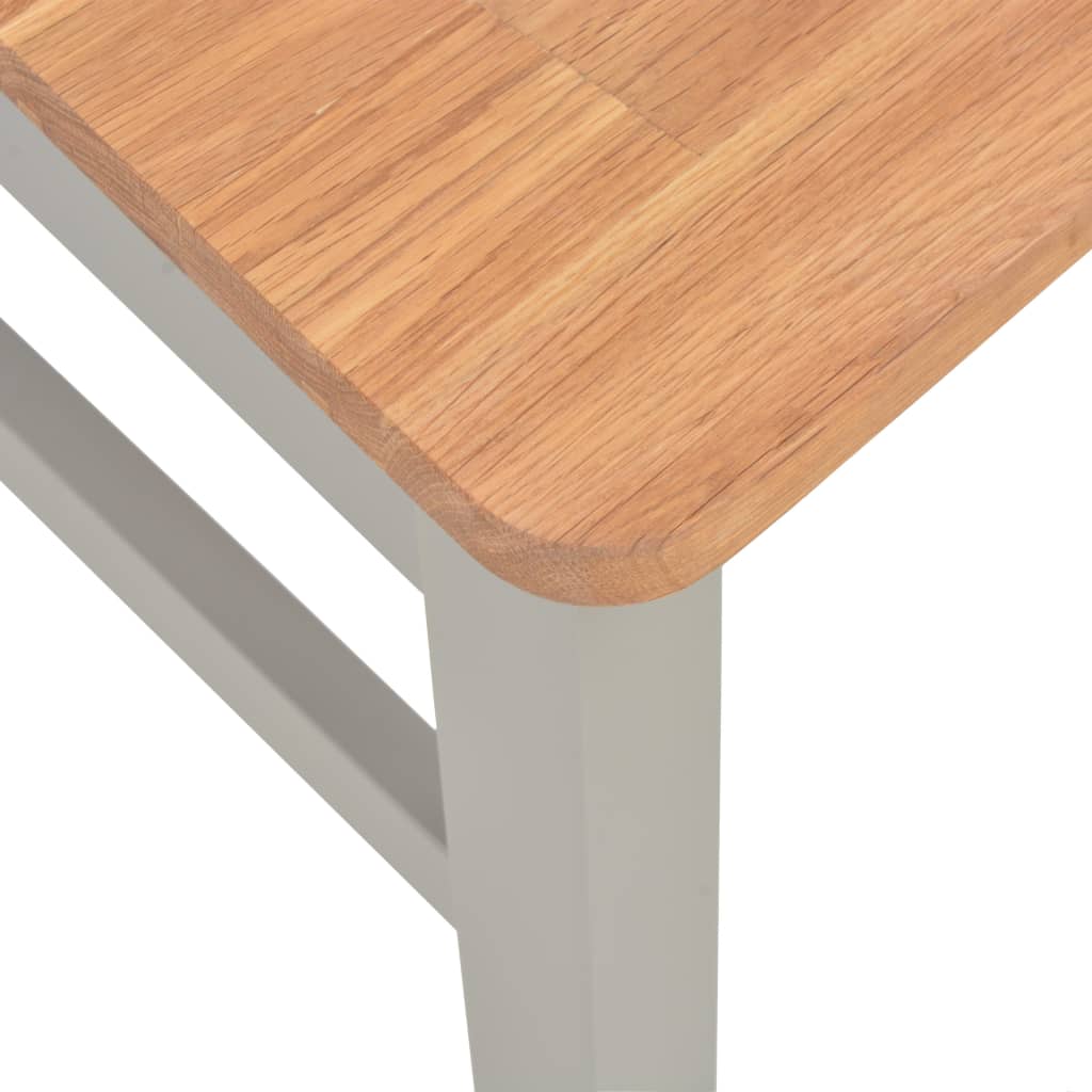 vidaXL Krzesła stołowe, 2 szt., szare, lite drewno dębowe