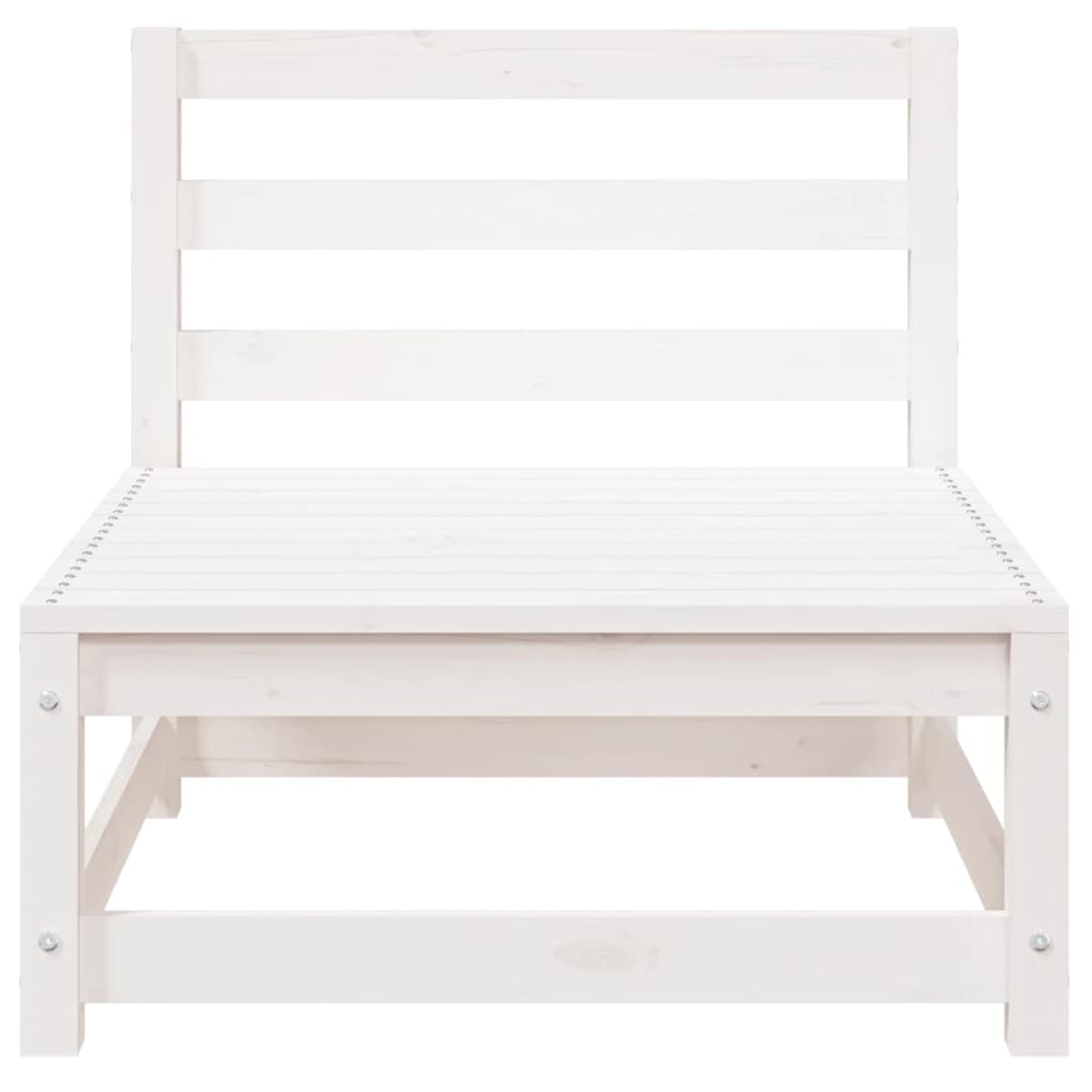 vidaXL Ogrodowa sofa 3-osobowa, biała, lite drewno sosnowe