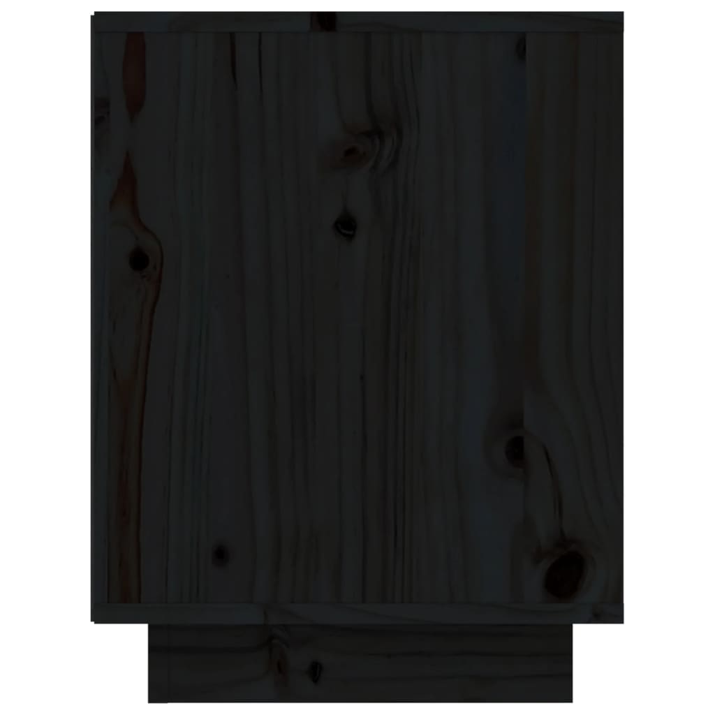 vidaXL Szafka na buty, czarna, 60x34x45 cm, lite drewno sosnowe