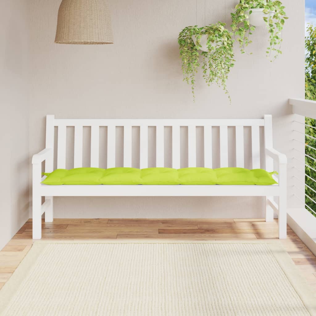 vidaXL Poduszka na ławkę ogrodową, jasnozielona, 180x50x7 cm, tkanina