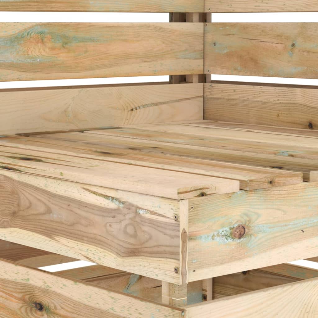 vidaXL Ogrodowa sofa 3-osobowa, impregnowane na zielono drewno sosnowe