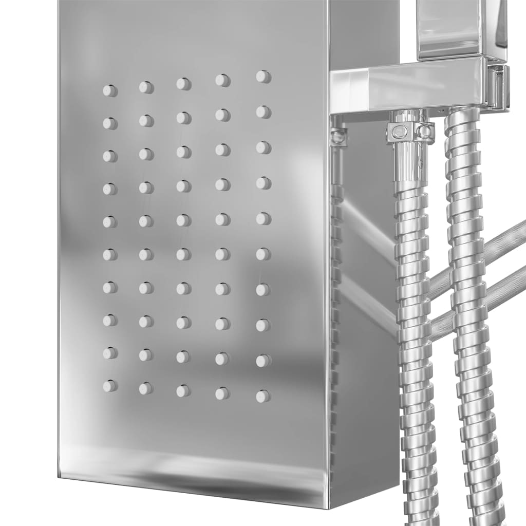 vidaXL Panel prysznicowy ze stali nierdzewnej, kwadratowy