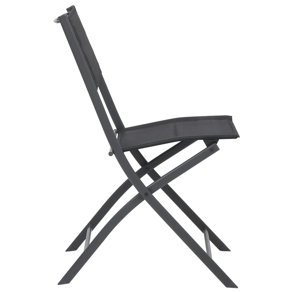 vidaXL Składane krzesła ogrodowe, 4 szt., stal i textilene