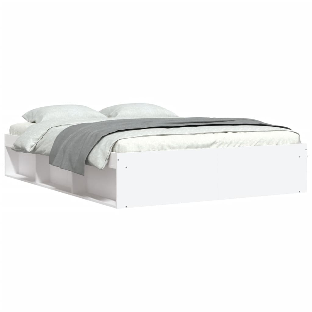 vidaXL Rama łóżka, biała, 140x200 cm