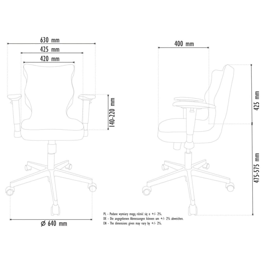 Entelo Ergonomiczne krzesło biurowe Perto Black Vero 03, szare